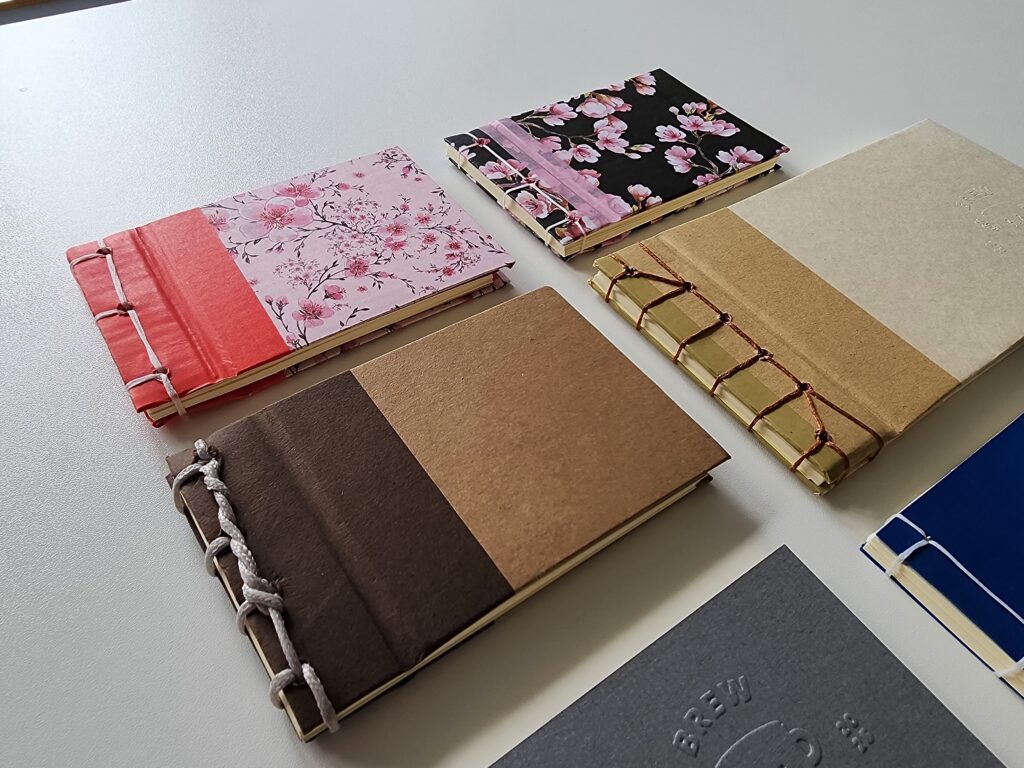 Colorful handmade notebooks by Brew Press